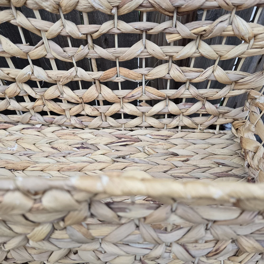 Wall Wicker Bin Storage Woven Natural Basket
